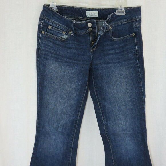 Aeropostle Hailey Flare Dark Blue Stretch Denim Jeans 5 Regular - Picture 7 of 9